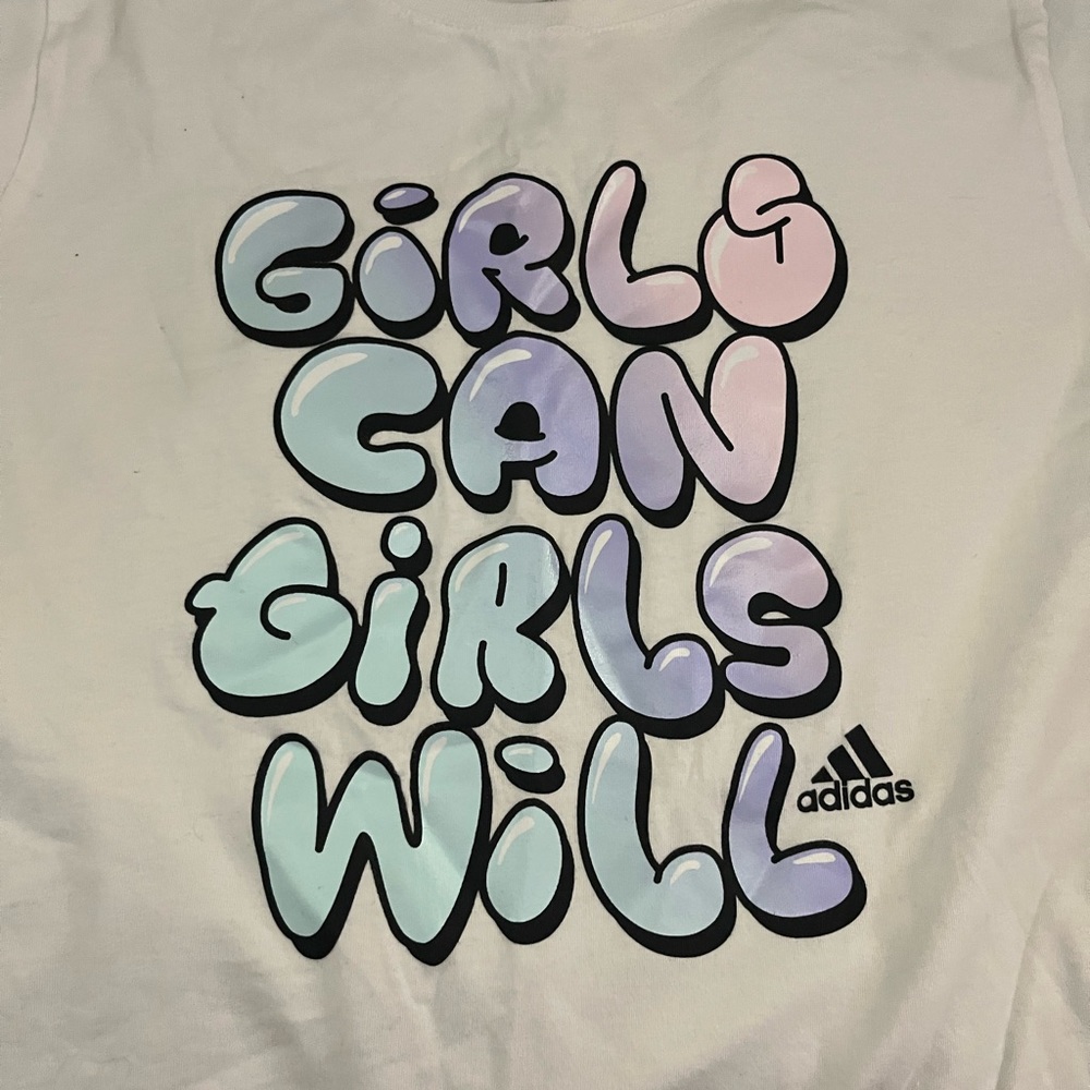 Girls adidas shirt and DSG stretchy pants